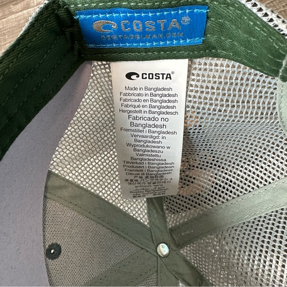 NWT Men’s Costa Del Mar Green Fishing Cap 1/8 total! - Picture 6 of 9